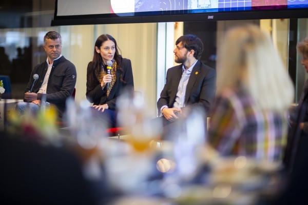 Andrew Melnik, Lauren Sorkin, Jaime Pumarejo at Urban Leadership Award Ceremony